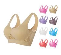 Plus Size Sports Bras Women Seamless Wirefree Yoga Bra for Large Breasts Non Wired Support Sport Bralette Stretch Crop Tops Vest Comfort Sleep Ladies Everyday Underwear and Bras