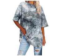 Plus Size T Shirts for Women Los Angeles Party Summer Walking Cycling Letter Printed Long Top Sports Oversized Teenager T-Shirt