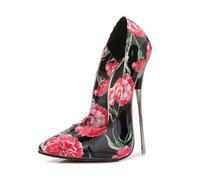 Plus Size Ultra-High Heels for Women/Men/Unisex - Pointed Toe Pumps Nightclub Pole Dance Cabaret Performance Shoes,Black,2.5 UK