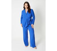 Plus Size Waterfall Drape Wrap Blazer Coast Blue 22