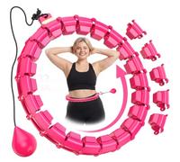 Plus Size Weighted Hula Infinity Fitness Detachable Hoop 65 Inch, 32 Knots