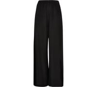 Plus Size Wide Leg Viscose Jogging Trousers for Women Urban Classics Noir 3XL