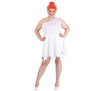 Plus Size Women's Flintstones Wilma Flintstone Fancy Dress Costume, White Dress Cavewoman for Halloween Couples Fancy Dress Costumes 3X