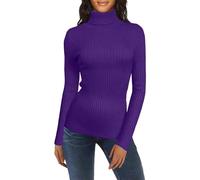 Plus Size Women's Jumpers Roll Neck Tunic Vertical Stripes Jumper for Women UK Slim Solid Color Womens Sweaters Spring Fall Sweater Tight Fit Casual Daily Travel Long Sleeve Tops Pullover
