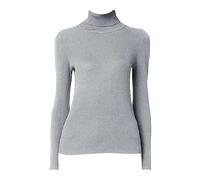 Plus Size Women's Jumpers Solid Color Elegant Tops for Women UK Winter Warm Lightweight High Neck Womens Sweaters Holiday Causal Sports Travel Essentials Oversized Long Sleeves Tops Grey