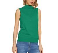 Plus Size Women's Jumpers UK Solid Color Elegant Tops Winter Warm Lightweight Semi Turtleneck Knitted Womens Sweaters Holiday Causal Travel Sports Essentials Classic Style Oversized Sleeveless Tops