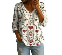 Plus Size Womens Tops Linen Boho Tops for Women V Neck Long Sleeve Button Down Work Blouse Plus Size Baggy Smock Tops Lightweight Summer Beach Vacation Hippie Tee Comfy Holiday Shirt
