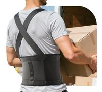 Plus Size Work Back Brace for Men & Women, Adjustable Lower Back Support Belt for Sciatica, Herniated Disc, Pain Relief, Moving Warehouse Heavy Lifting Safety & Protection (Black, XXXX-Large)