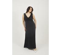 Plus Sleeveless Satin Maxi Dress Brave Soul Black 20