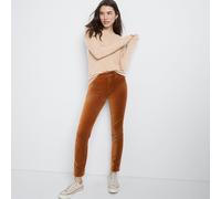 Plus Slim Leg Velvet Jeans, High Waisted lands end Brown 18