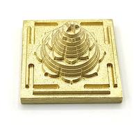 Plus Value Premium Shri Mahamrityunjaya Yantra Home & Office Temple - Gold Plated with Accurate CNC Cutting for Vastu (1.5 Inches)