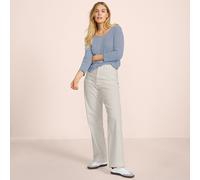 Plus Wide Leg Five-pocket Chinos lands end Light Stone 16