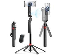 PlusAcc 72" Auto Face Tracking Tripod - Magnetic Selfie Stick for iPhone, 360°Rotation Phone Holder Mount Stand with Remote Compatible with Magsafe/Smartphone for Video Recording Vlog Tiktok