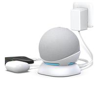 PlusAcc Stand for Dot 4th/5th Gen & Phone - Holder Base with USB-C and USB-A Charging Port for Earphones & Cellphones (White) No BATTERY