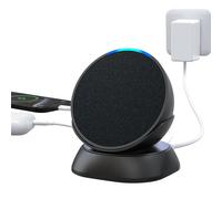 PlusAcc Stand for Pop & Smartphone - Holder Base Station with USB-C and USB-A Charging Port for Earphones & Cell Phones (Black)