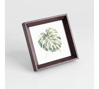 PLUSCHEN 6x6 Picture Frame, Walnut Color MDF Wood Photo Frame with Plexiglass Front, Tabletop or Wall Display
