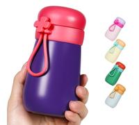pluseight Stainless Steel Water Bottle, 380ml/12oz Double Walled Vacuum Insulated Metal Water Bottle for Hot&Cold Drinks for Handbag - 100% Leakproof (Purple)