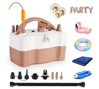 PlusFive 3-in-1 Electric Balloon Pump for All Balloons, Multi-Functional Air Pump with Dual Motor, Electric Pump for Quick Inflate & Deflate Latex/Foil/260q/Long Balloons& Balls& SwimmingPool & Airbed