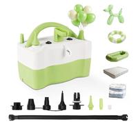 PlusFive 3-in-1 Electric Balloon Pump for All Balloons, Multi-Functional Air Pump with Dual Motor, Electric Pump for Quick Inflate & Deflate Latex/Foil/260q/Long Balloons& Balls& SwimmingPool & Airbed