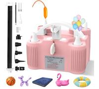PlusFive 4-in-1 Electric Balloon Pump for All Balloons, Multi-Functional Air Pump with Dual Motor, Electric Pump for Quick Inflate & Deflate Latex/Foil/260q/Long Balloons& Balls& SwimmingPool & Airbed