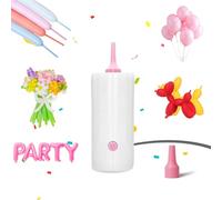 PlusFive Electric Balloon Pump UK Plug, Electric Air Pump for Long Balloons Foil Balloons, Portable Inflatable Pump, Balloon Inflator for Birthday Wedding Christmas Ballon Decorations