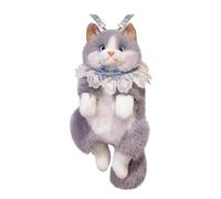 Plush - 32cm Stuffed Cat Design School Daypack, Kids Tote Bag, Lightweight Storage Pack for Cute Animals | Cartoon Style Plush For Elementary Teenagers Boys M, Grey, verwijzen naar de beschrijving