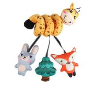Plush Activity Toy for Stroller, High Contrast Stimulation Toys with Sound Rattle for Car Seat - Stimulates Senses Early Learning Tool Supplies for Baby Boys and Girls