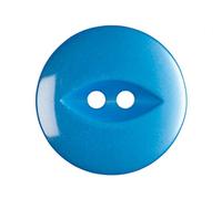 Plush Addict 10 Pack of Round Bright Blue Fish Eye Buttons for Sewing, Knitting, Creative Crafts and Accessories - Bright Blue - 16mm / 26 Lignes