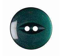 Plush Addict 10 Pack of Round Dark Green Fish Eye Buttons for Sewing, Knitting, Creative Crafts and Accessories - Dark Green - 11mm / 18 Lignes