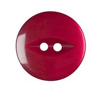 Plush Addict 10 Pack of Round Dark Pink Fish Eye Buttons for Sewing, Knitting, Creative Crafts and Accessories - Dark Pink - 11mm / 18 Lignes