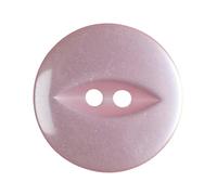 Plush Addict 10 Pack of Round Pink Fish Eye Buttons for Sewing, Knitting, Creative Crafts and Accessories - Pink - 11mm / 18 Lignes