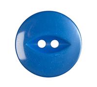 Plush Addict 10 Pack of Round Royal Blue Fish Eye Buttons for Sewing, Knitting, Creative Crafts and Accessories - Royal Blue - 11mm / 18 Lignes
