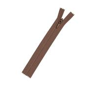 Plush Addict 22" Invisible Zip - Dark Brown 56cm Concealed Zip For Dressmaking and Skirts - Closed Ended Zipper