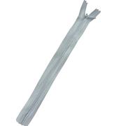 Plush Addict 22" Invisible Zip - Light Grey 56cm Concealed Zip For Dressmaking and Skirts - Closed Ended Zipper