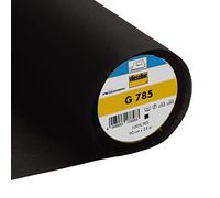 Plush Addict Black Woven Fusible Woven Bi Elastic Light Interfacing - Iron On Vilene/Vlieseline Interlining for Dressmaking - Stretch Interfacing G785-90cm Wide - 1 Metre