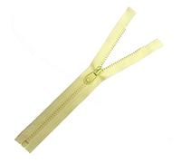 Plush Addict Heavy Duty Chunky Plastic Open-Ended Zip Fasteners for Sewing, Crafts, Clothing and Accessories - Pale Yellow - 30" (76cm)