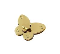 Plush Addict Metal Bag Clasp with Twist Lock for DIY Handbag, Bag Making Supplies or Purse Making - Butterfly Gold - 1 Piece