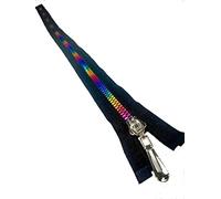 Plush Addict No. 8 Extra Large Chunky Heavy Duty Open-Ended Zip for Sewing, Fashions and Crafts - Rainbow - 31.5inches / 80cm