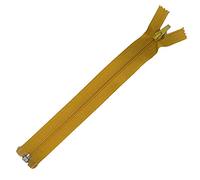 Plush Addict Number 5 Open-Ended Zip Fasteners for Sewing, Crafts, Clothing and Accessories - Gold - 22" / 56cm