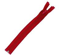 Plush Addict Number 5 Open-Ended Zip Fasteners for Sewing, Crafts, Clothing and Accessories - Red - 10" / 25cm