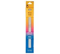 Plush Addict Pony Classic Set of Four Double Ended Knitting Needles 20cm Long - Aluminum - 3.00mm / US 2 1/2