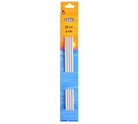 Plush Addict Pony Classic Set of Four Double Ended Knitting Needles 20cm Long - Aluminum - 4.00mm / US 6