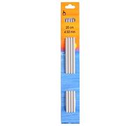 Plush Addict Pony Classic Set of Four Double Ended Knitting Needles 20cm Long - Aluminum - 4.50mm / US 7
