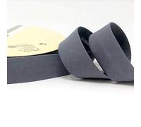 Plush Addict Single Fold Light Stretch Cotton Bias Binding Tape for Sewing, Seaming, Stitching, Piping, Hemming, Quilting, Patching, Outfits and Crafts - Dark Grey - 30mm x 5 Metres