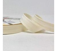 Plush Addict Single Fold Light Stretch Cotton Bias Binding Tape for Sewing, Seaming, Stitching, Piping, Hemming, Quilting, Patching, Outfits and Crafts - Ivory - 30mm x 5 Metres