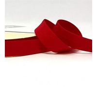 Plush Addict Single Fold Light Stretch Cotton Bias Binding Tape for Sewing, Seaming, Stitching, Piping, Hemming, Quilting, Patching, Outfits and Crafts - Red - 30mm x 1 Metre