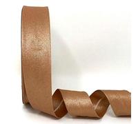 Plush Addict Single Fold Metallic Cotton Bias Binding Tape for Sewing, Seaming, Binding, Hemming, Quilting and Crafts - Rose Gold - 30mm x 5 Metres