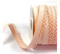 Plush Addict Single Fold Picot Lace Crochet Edge Bias Binding for Sewing, Stitching, Piping, Hemming, Quilting, Outfits and Crafts - Pink - 12mm x 5 Metres