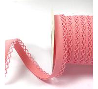 Plush Addict Single Fold Picot Lace Crochet Edge Bias Binding for Sewing, Stitching, Piping, Hemming, Quilting, Outfits and Crafts - Candy Pink - 12mm x 1 Metre
