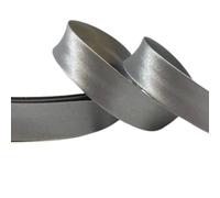Plush Addict Single Fold Satin Bias Binding Tape for Sewing, Edging, Stitching, Hemming, Trimmings, Accessories, Outfits and Crafts - Pewter Grey - 18mm Wide x 5 Metre